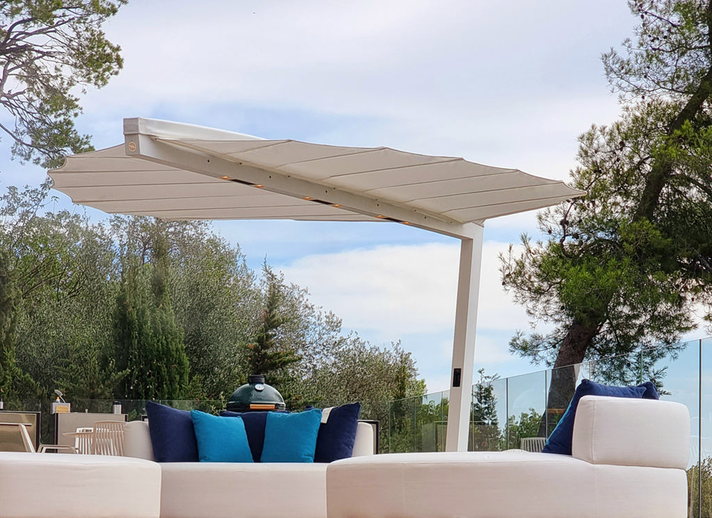 Leaf | Outdoor Infrared Heater | with Lights | Finished in Snow Color