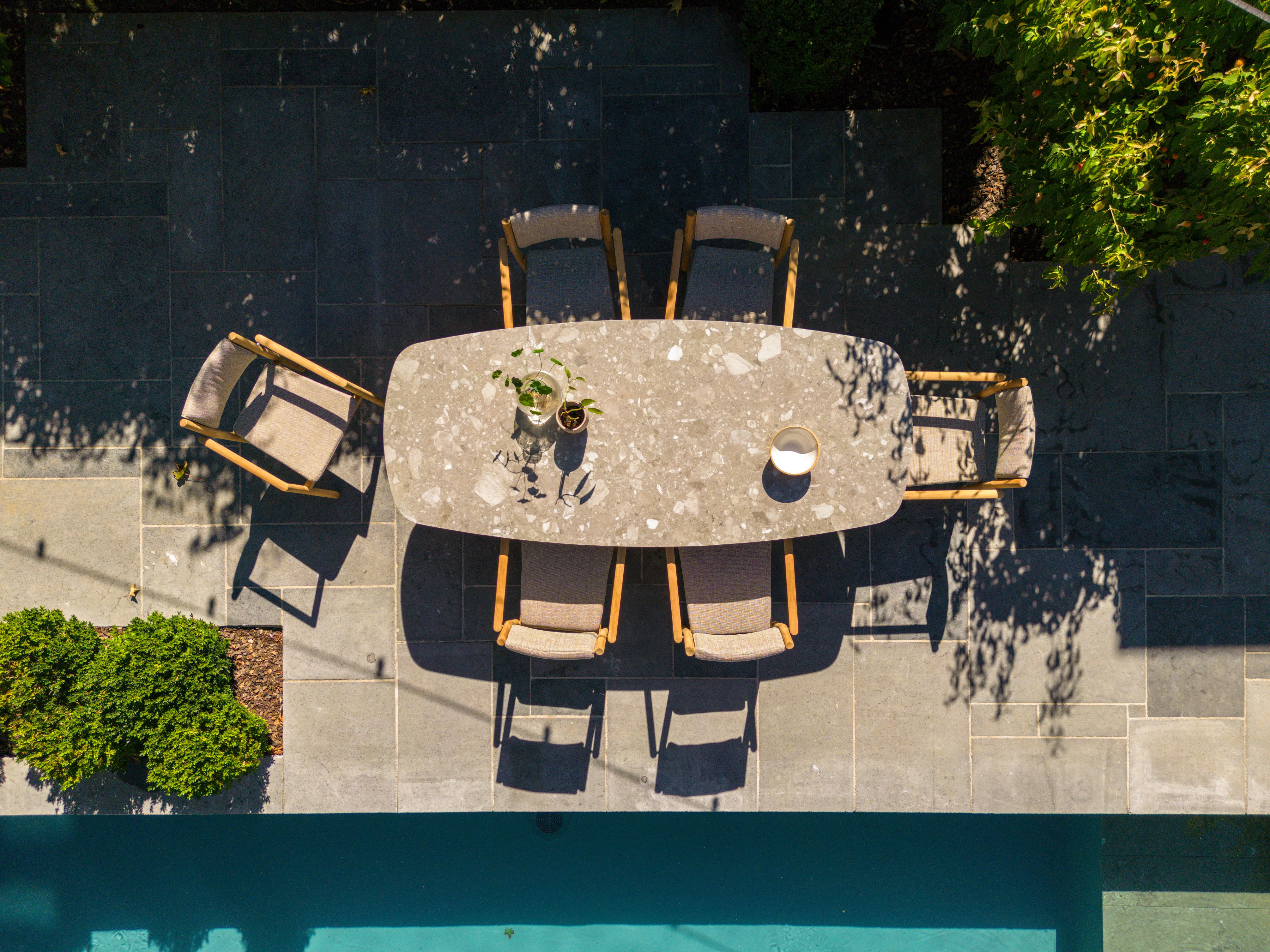 4 Season Outdoor Levi 4 Seat Rect Dining With 180 Liam Table