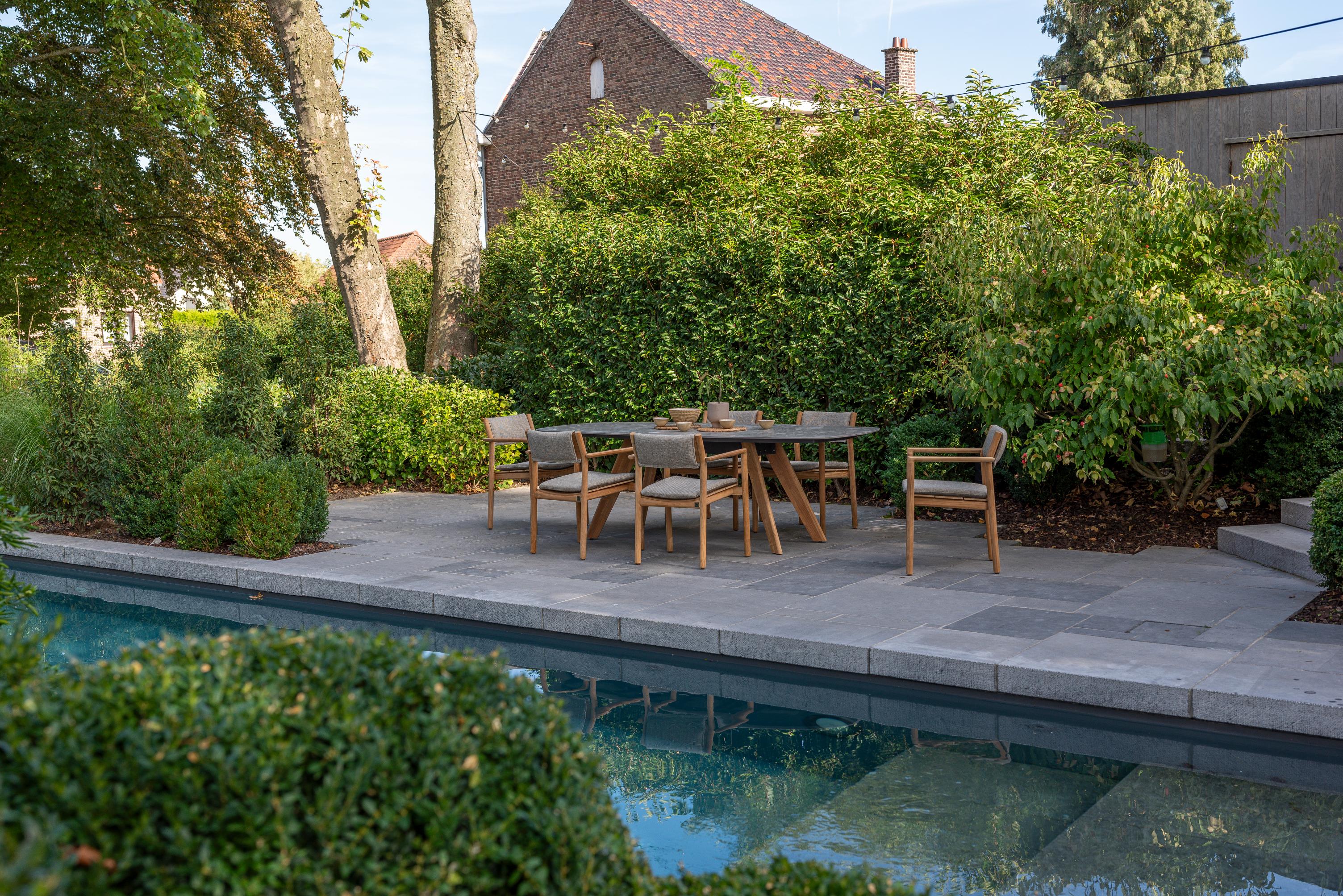 4 Season Outdoor Levi 4 Seat Rect Dining With 180 Liam Table