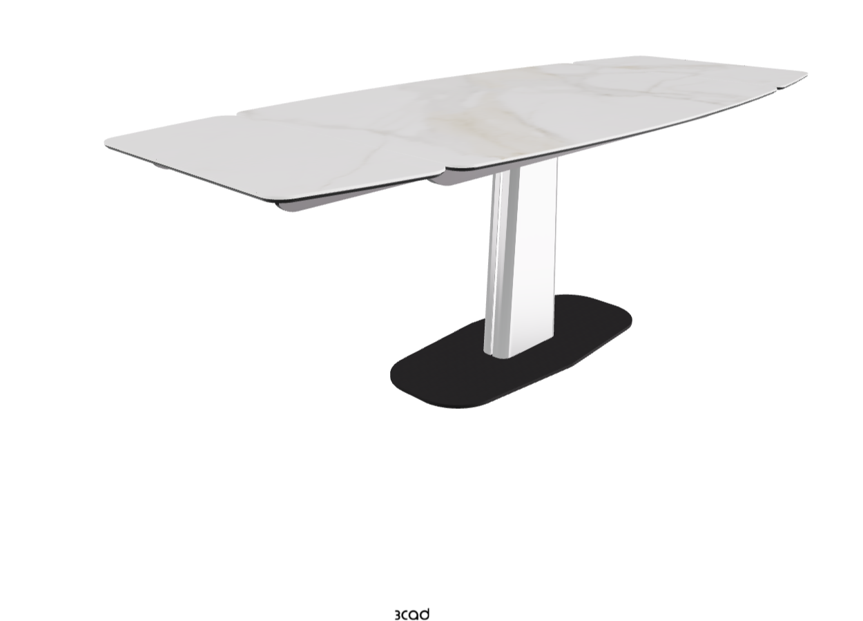140-217×90×75h_Matt Golden Calacatta_Black Chrome_Extended