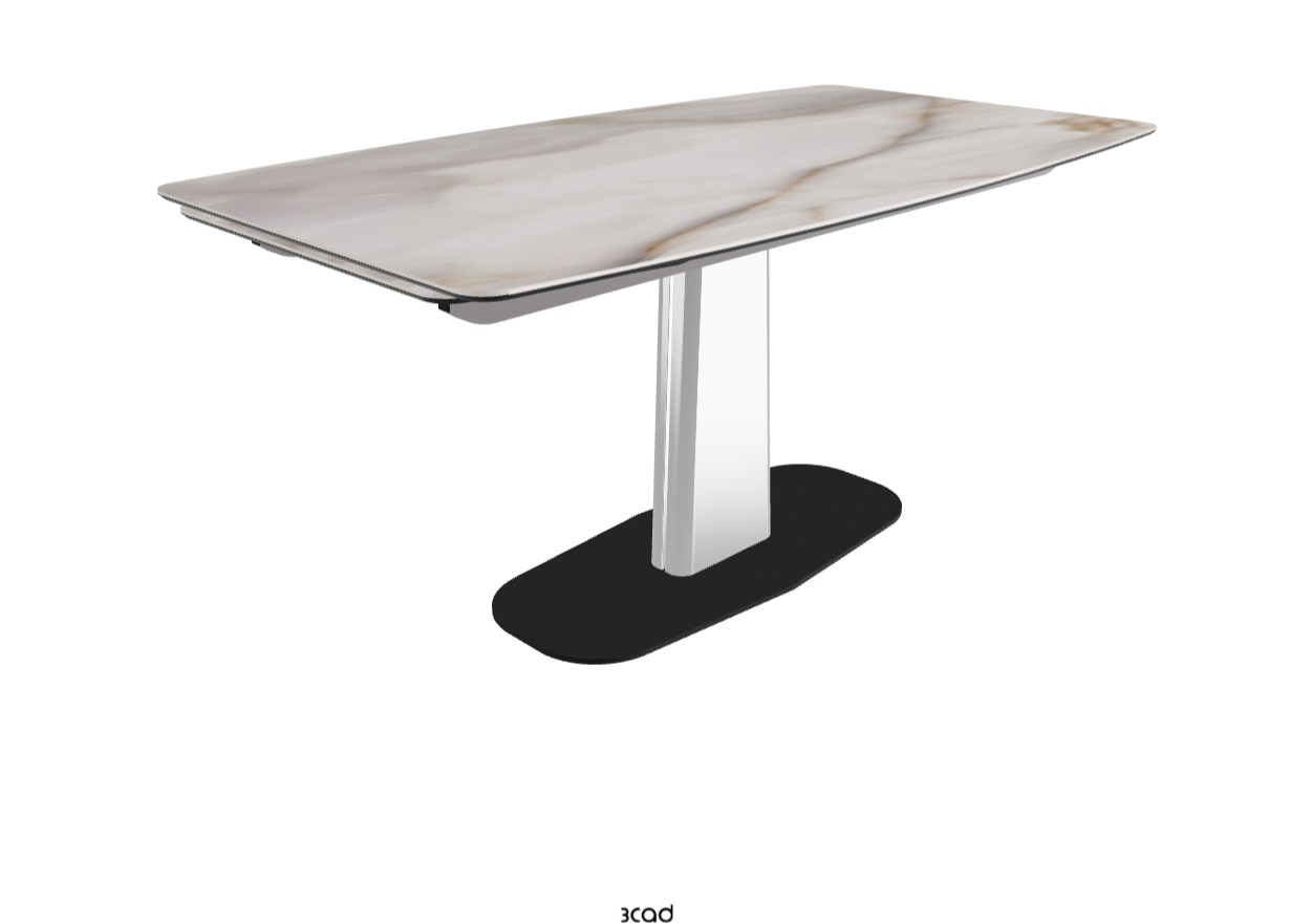 160-237×92×75h_Alabastro_Black Chrome_Closed