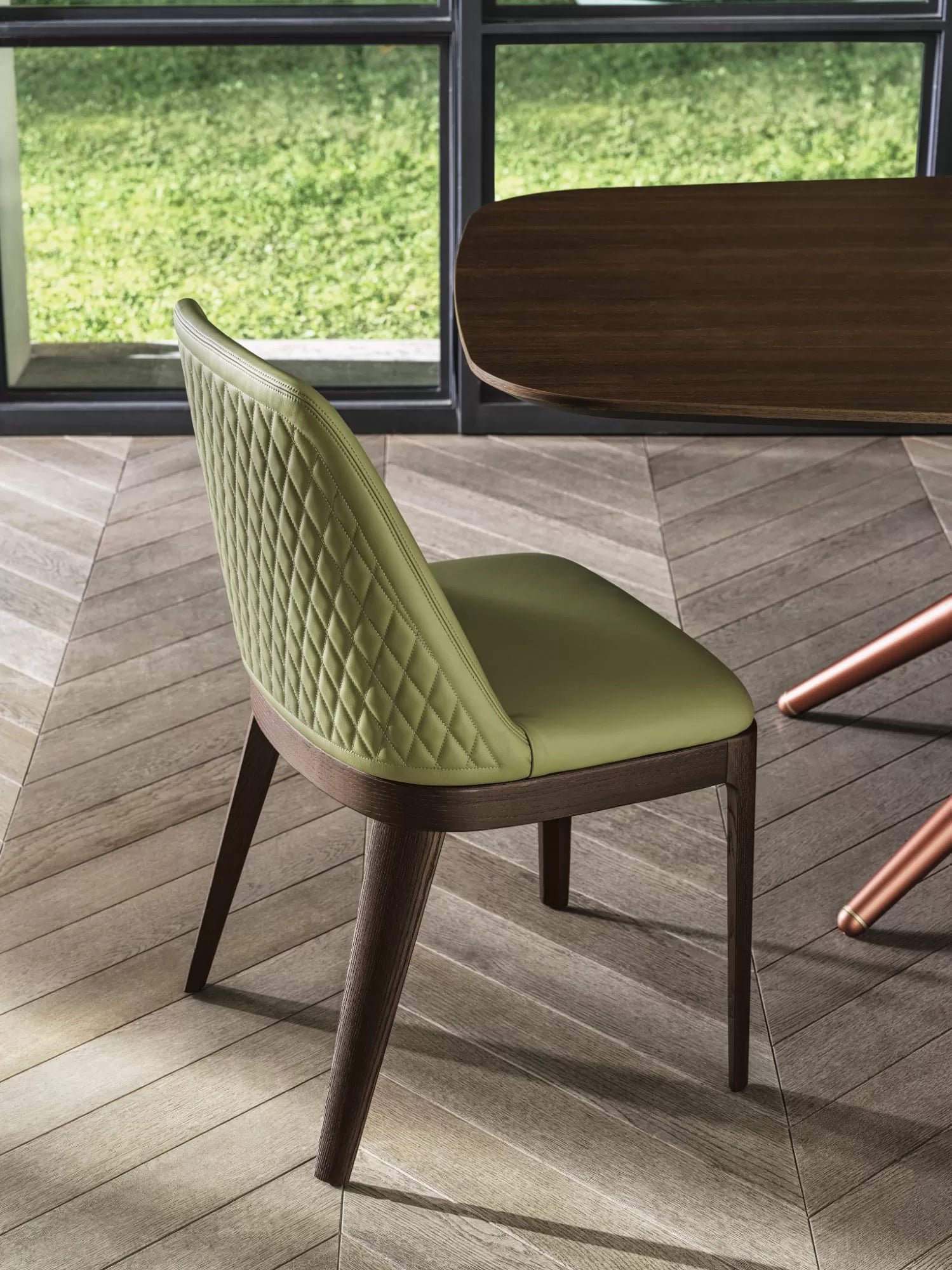 Bontempi Casa Margot Solid Wooden Dining Chair With Arms