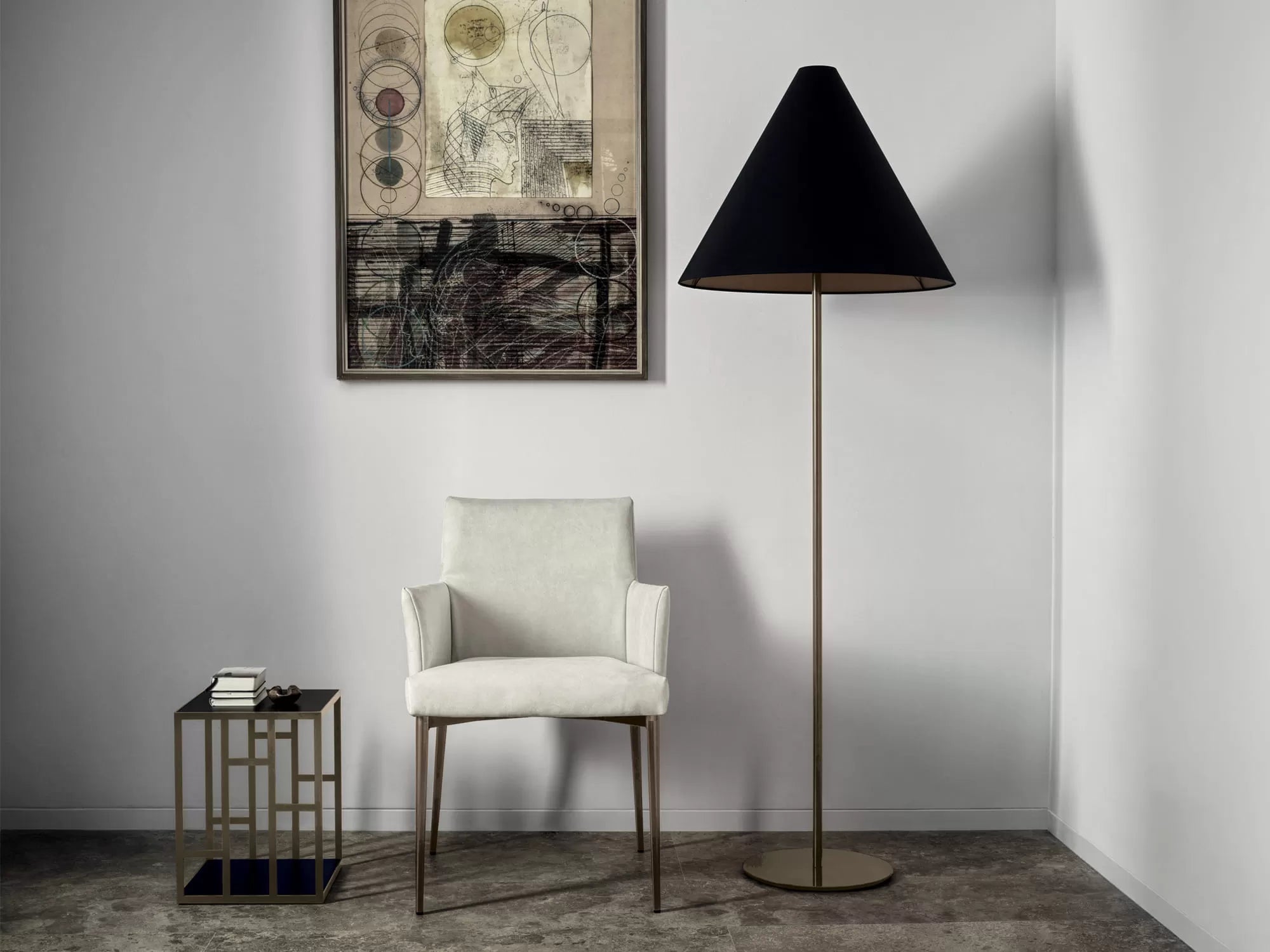 Bontempi Casa Mila With Arms And Metal Frame