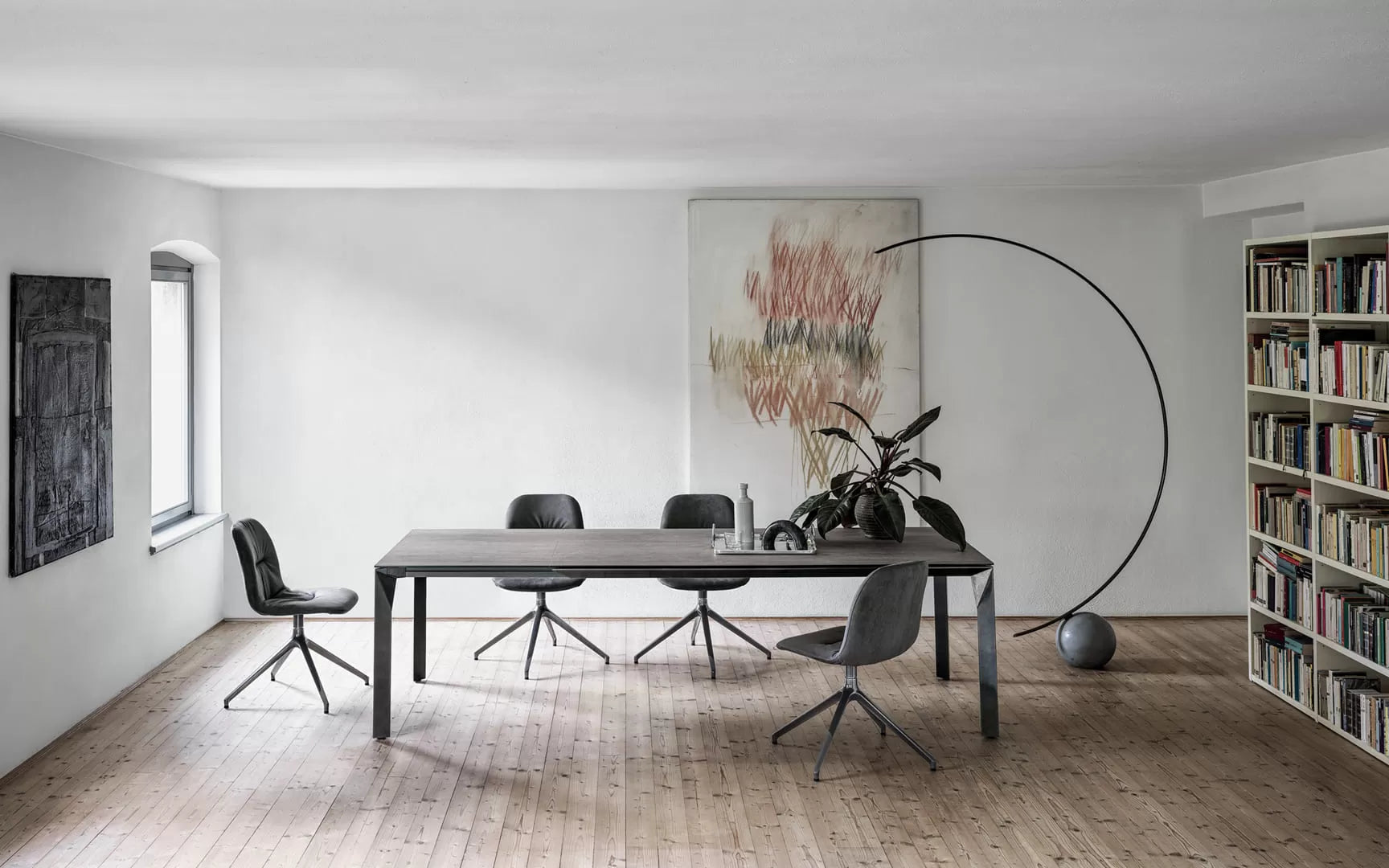 Bontempi Casa Chantal Chair With Swivel Die-Cast Aluminum