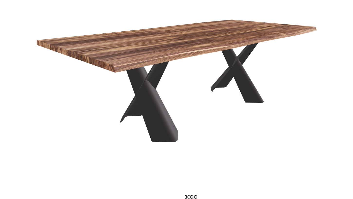 Cattelan Italia Mad Max Wood Live Edged Dining Table