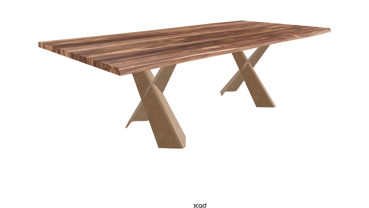 Cattelan Italia Mad Max Wood Live Edged Dining Table