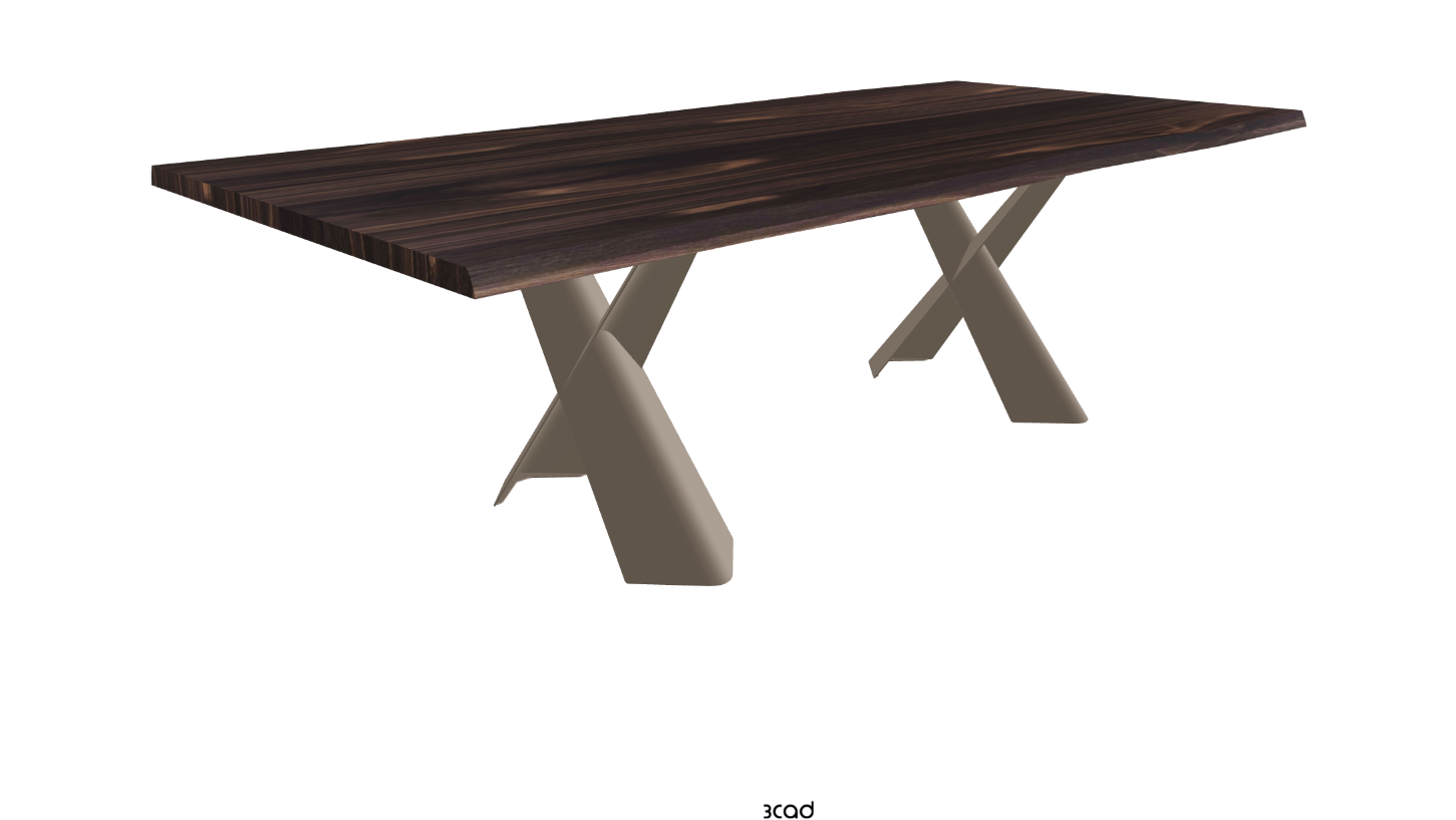 Cattelan Italia Mad Max Wood Live Edged Dining Table
