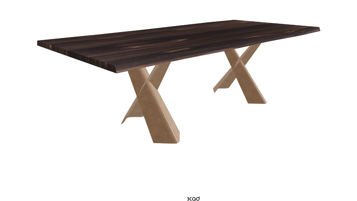 Cattelan Italia Mad Max Wood Live Edged Dining Table