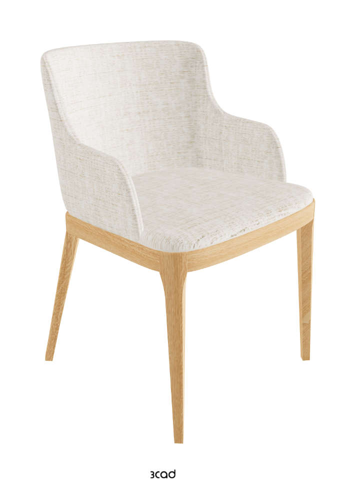 Magda Dining Armchair_Natural Ashwood_Fabric_B610
