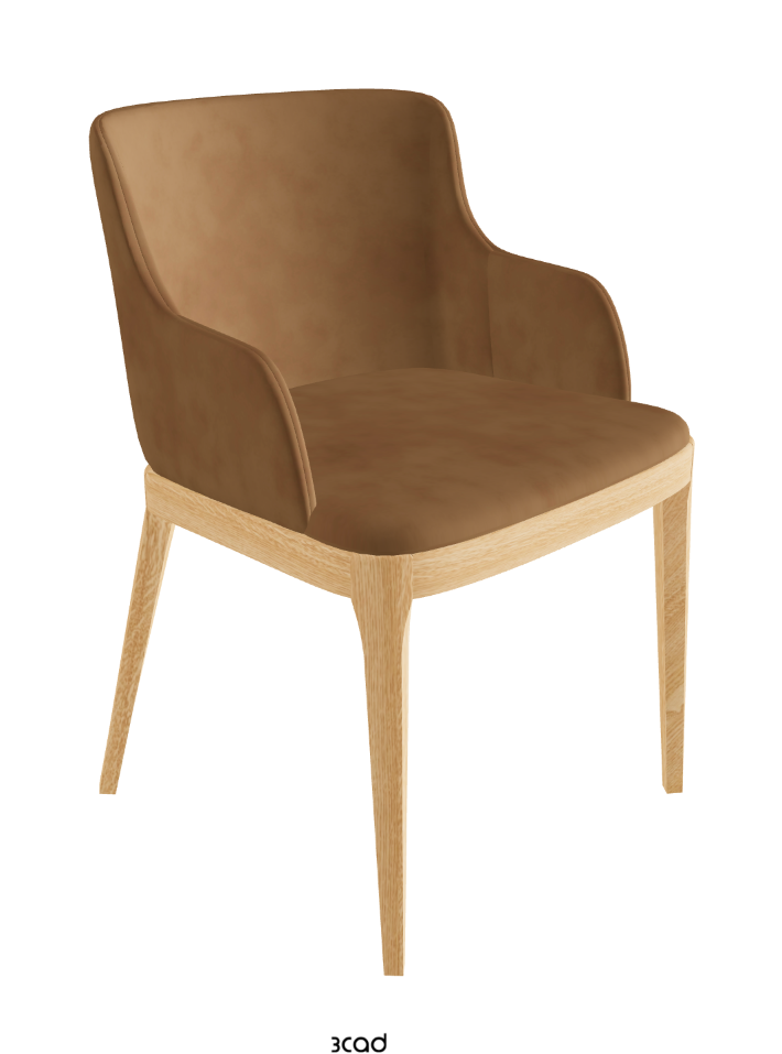 Magda Dining Armchair_Natural Ashwood_Micro Nubuk_Almond