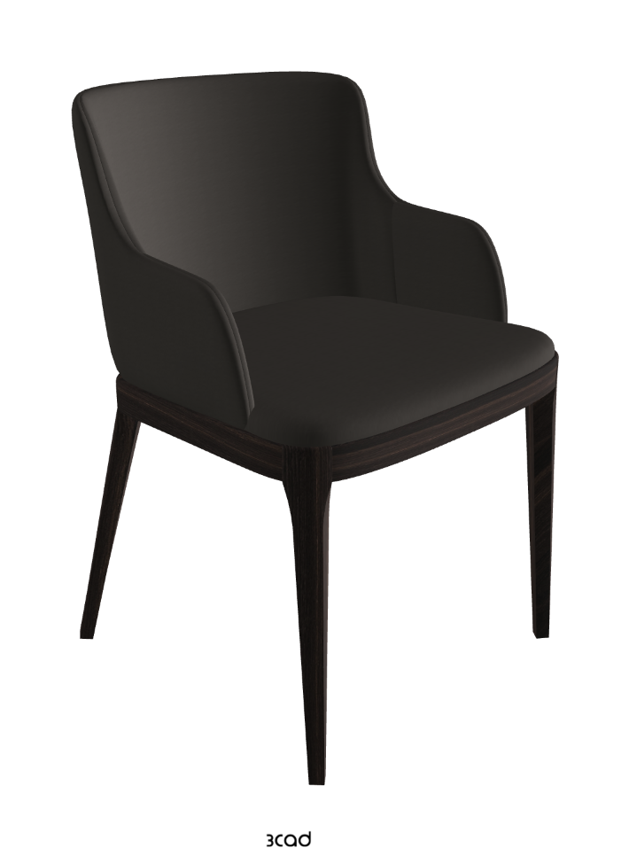 Magda Dining Armchair_Burned Oak Stained Ashwood_Glove Soft Leather_Carbon
