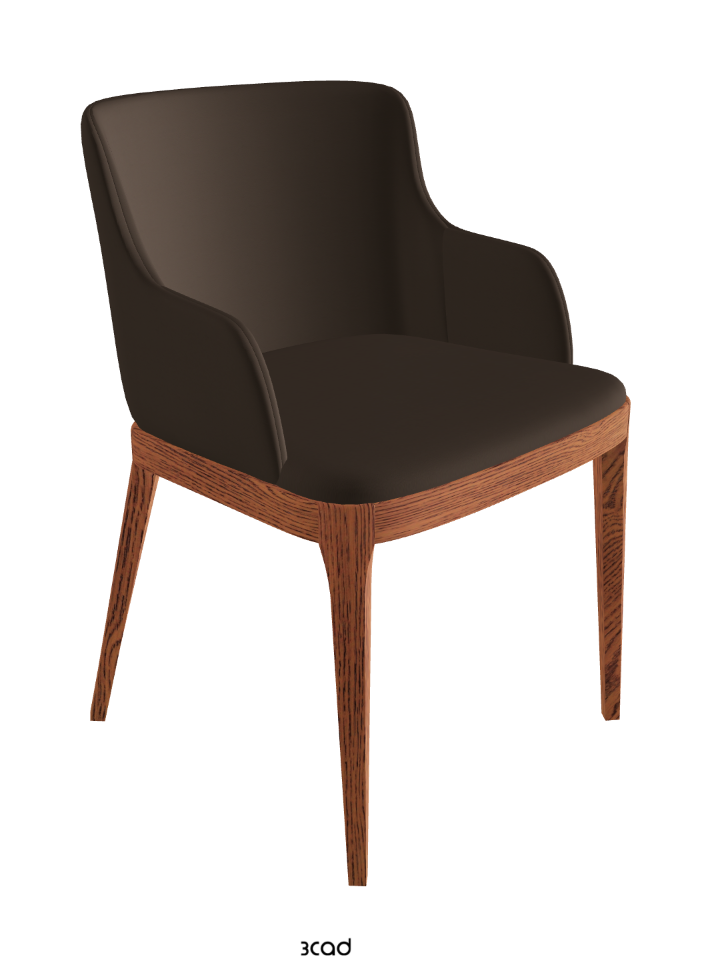 Magda Dining Armchair_Canaletto Walnut Stained Ashwood_Synthetic Leather_Marrone