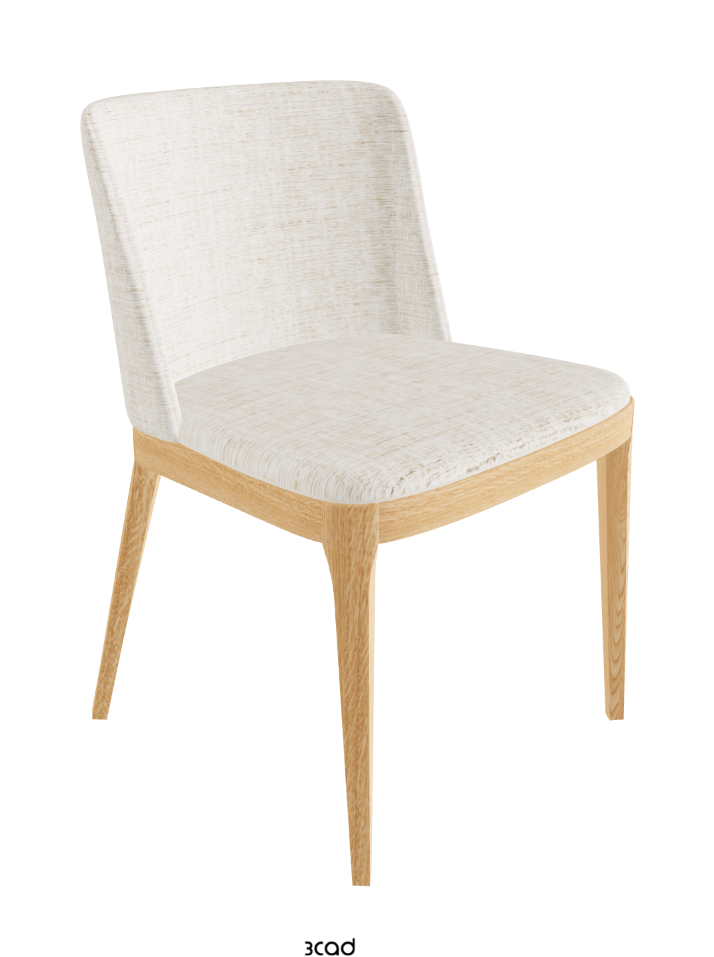 Magda Dining Chair_Natural Ashwood_Fabric_B610