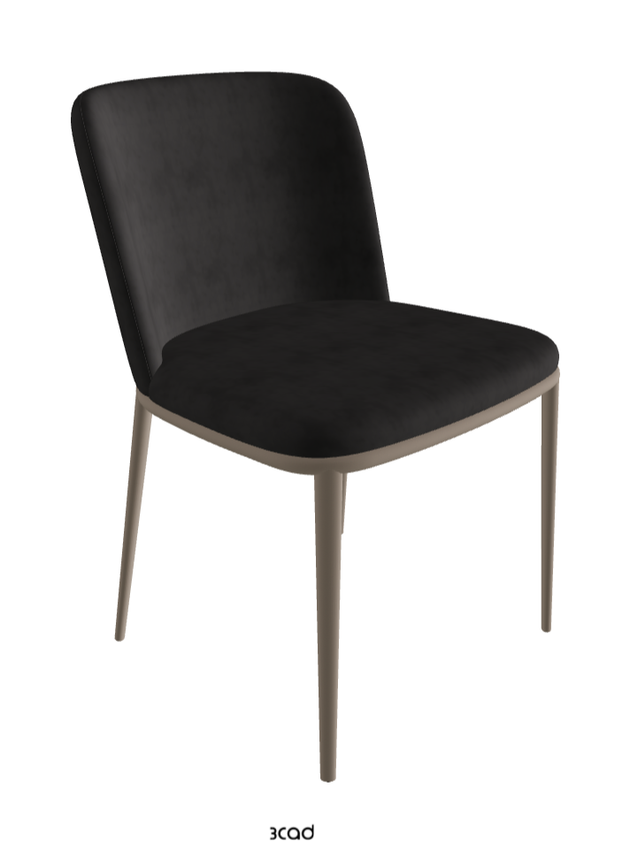 Magda ML Dining Chair_Titanium Embossed_Micro Nubuk_Charcoal