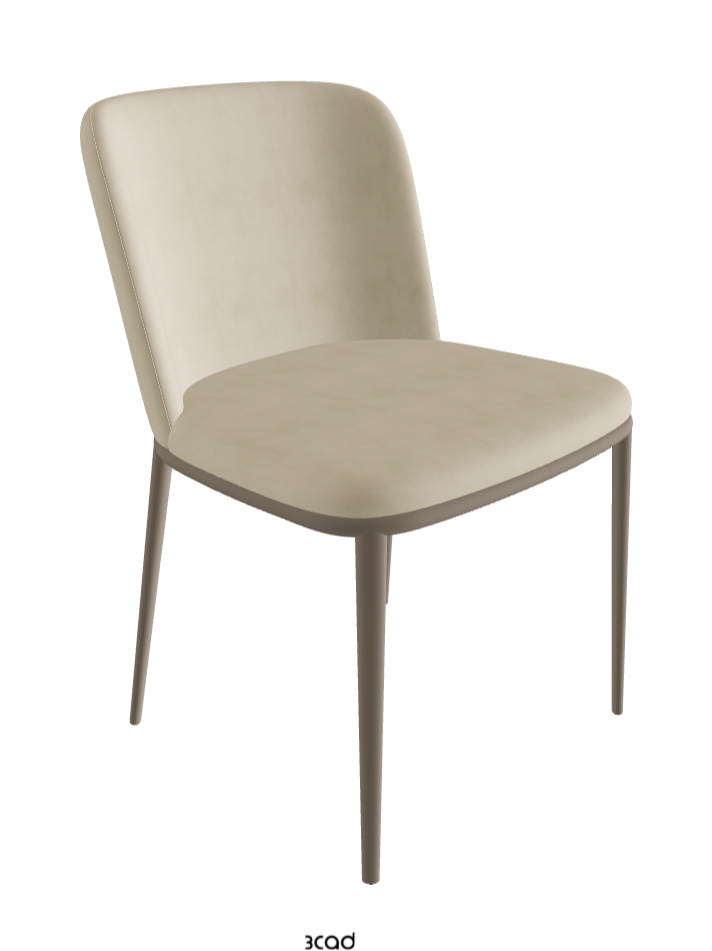 Magda ML Dining Chair_Titanium Embossed_Micro Nubuk_Sand
