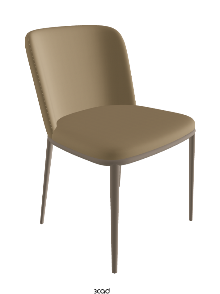 Magda ML Dining Chair_Titanium Embossed_Soft Leather_Safari
