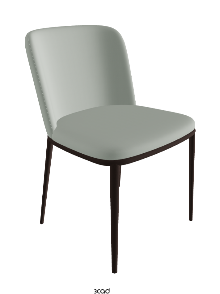 Magda ML Dining Chair_Bronze Embossed_Soft Leather_Ice