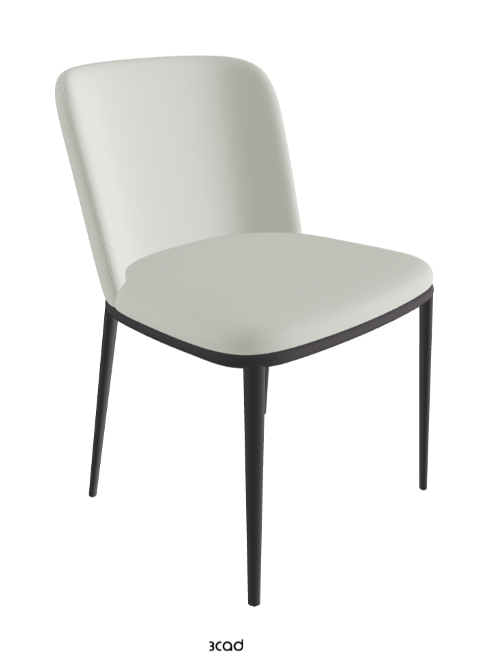 Magda ML Dining Chair_Graphite Embossed_Soft Leather_Artico
