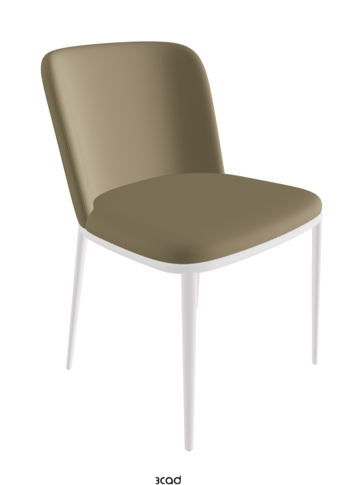 Magda ML Dining Chair_Pearl Embossed_Synthetic Leather_Tortora