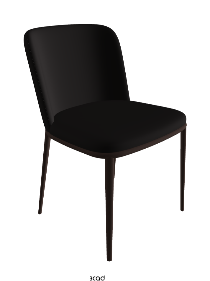 Magda ML Dining Chair_Bronze Embossed_Synthetic Leather_Moka