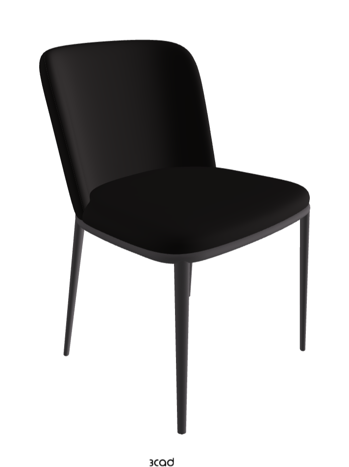 Magda ML Dining Chair_Graphite Embossed_Synthetic Leather_Moka