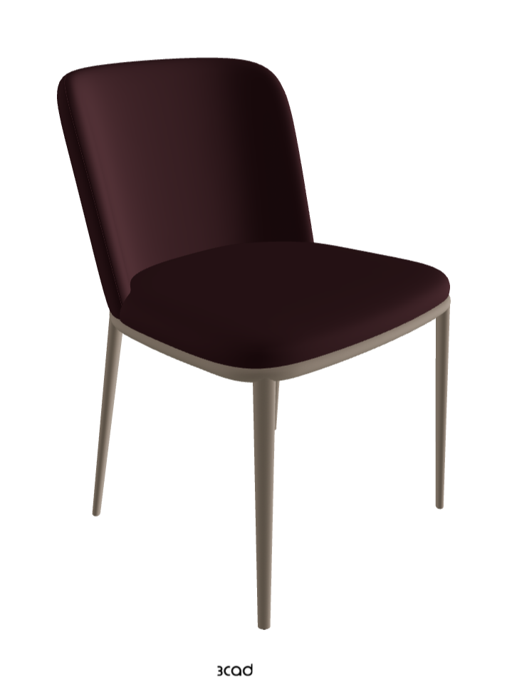 Magda ML Dining Chair_Titanium Embossed_Synthetic Leather_Bordeaux