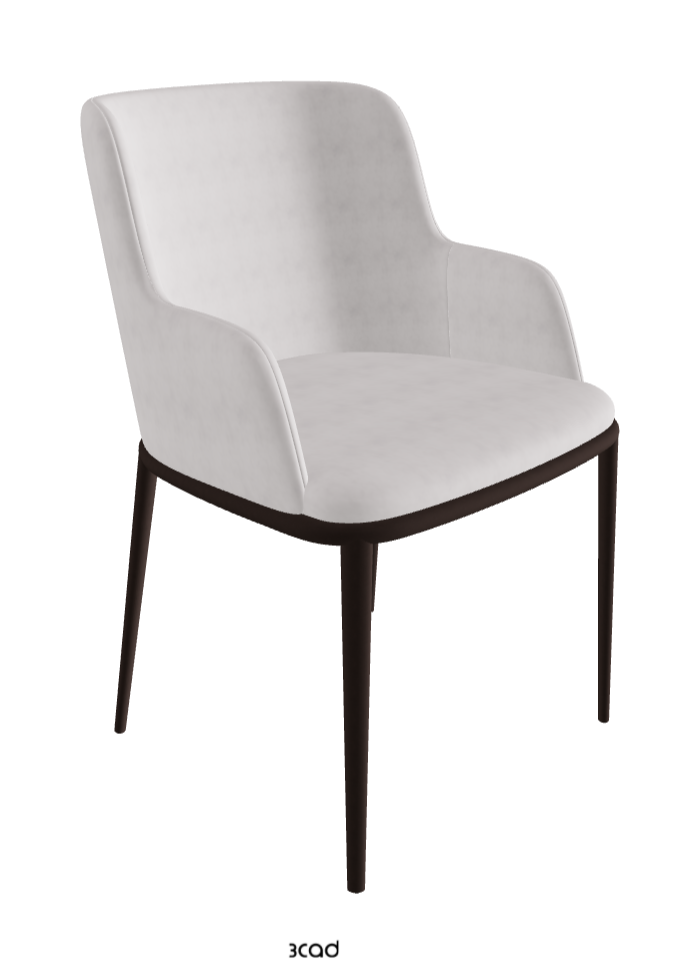 Magda ML Dining Armchair_Bronze Embossed_Micro Nubuk_White