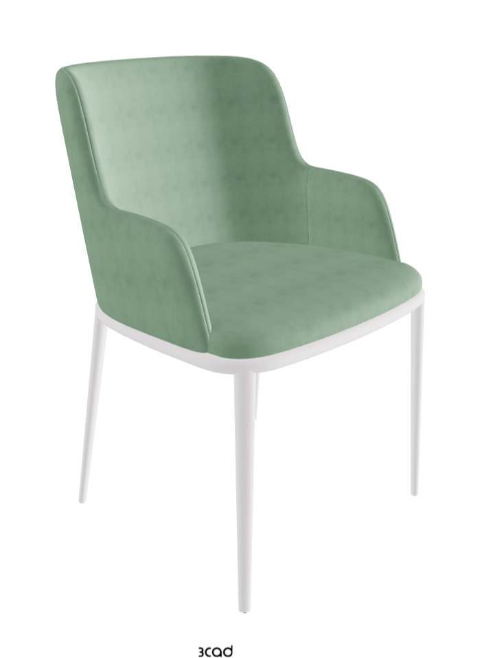 Magda ML Dining Armchair_Pearl Embossed_Micro Nubuk_Mint