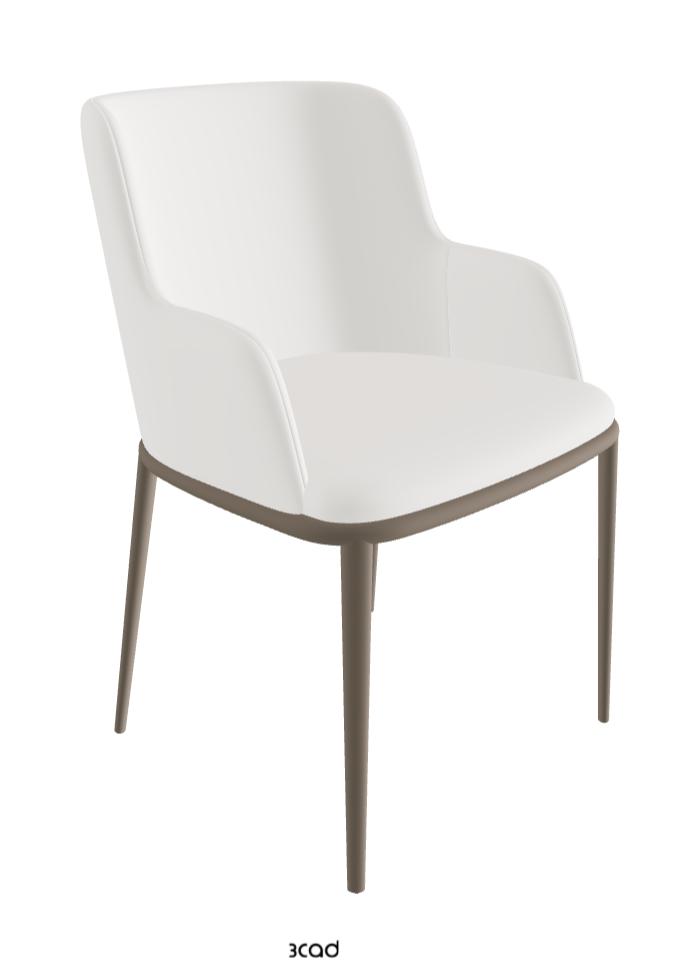 Magda ML Dining Armchair_Titanium Embossed_Soft Leather_Palladio