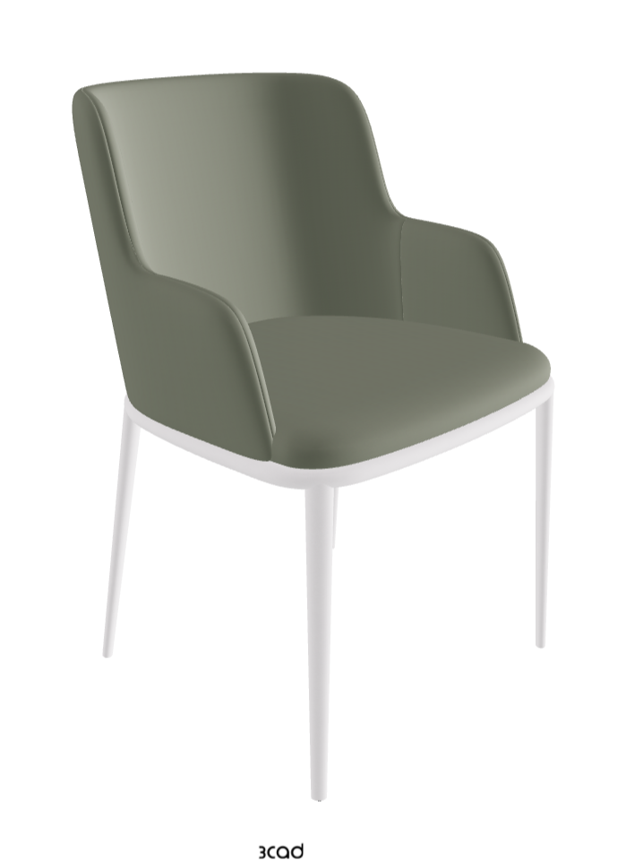 Magda ML Dining Armchair_Pearl Embossed_Soft Leather_Cenere