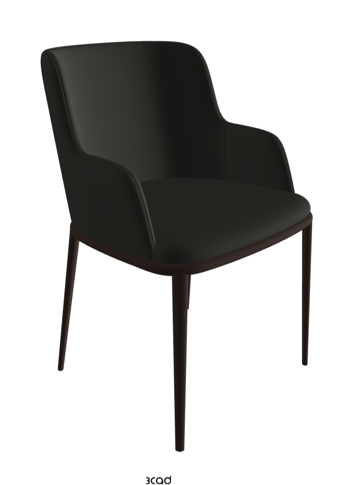 Magda ML Dining Armchair_Bronze Embossed_Soft Leather_Smoke