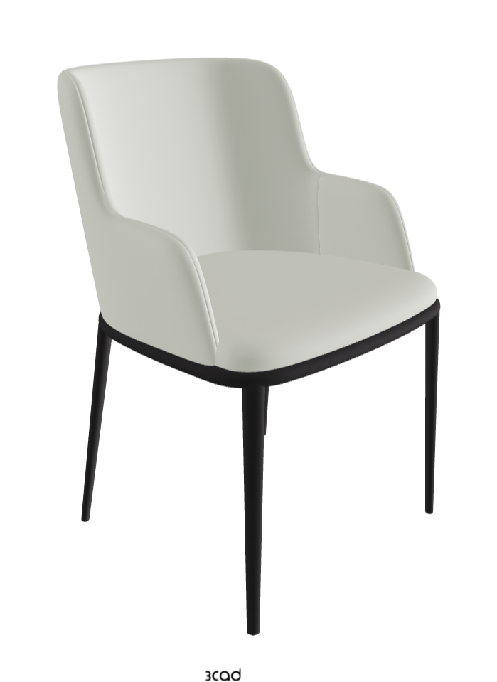 Magda ML Dining Armchair_Black Embossed_Soft Leather_Artico