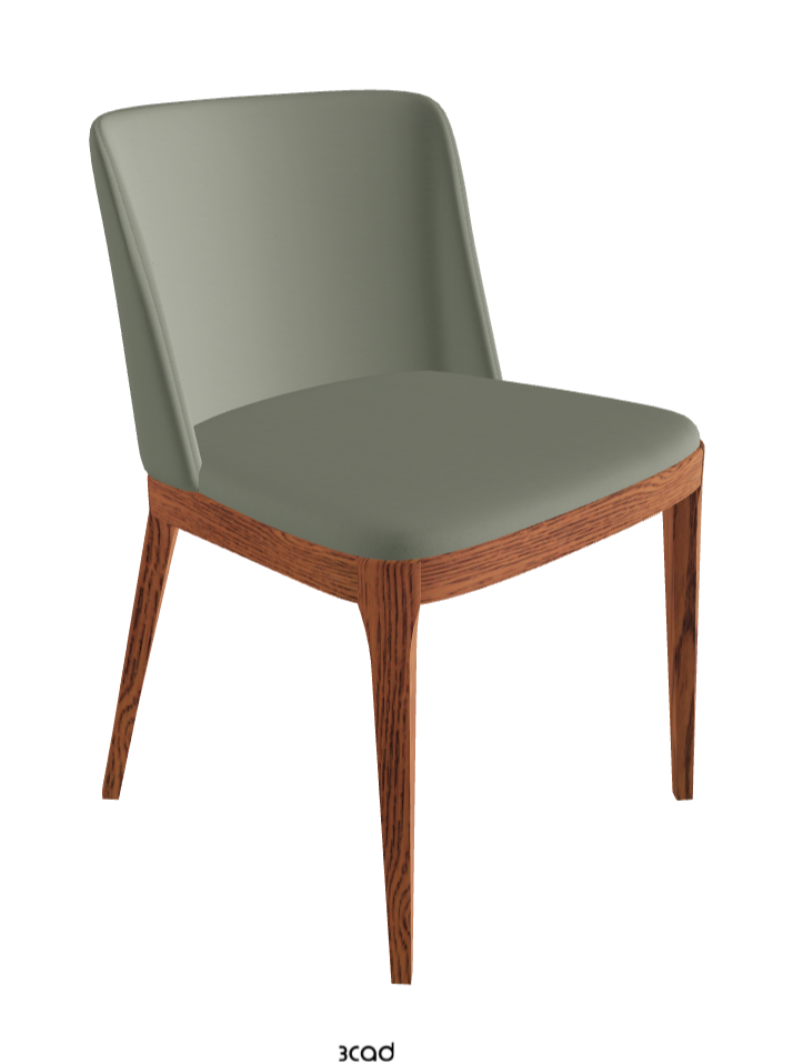Magda Dining Chair_Canaletto Walnut Stained Ashwood_Soft Leather_Cenere