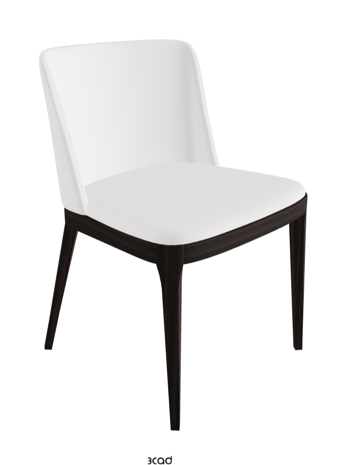 Magda Dining Chair_Burned Oak Stained Ashwood_Synthetic Leather_Bianco