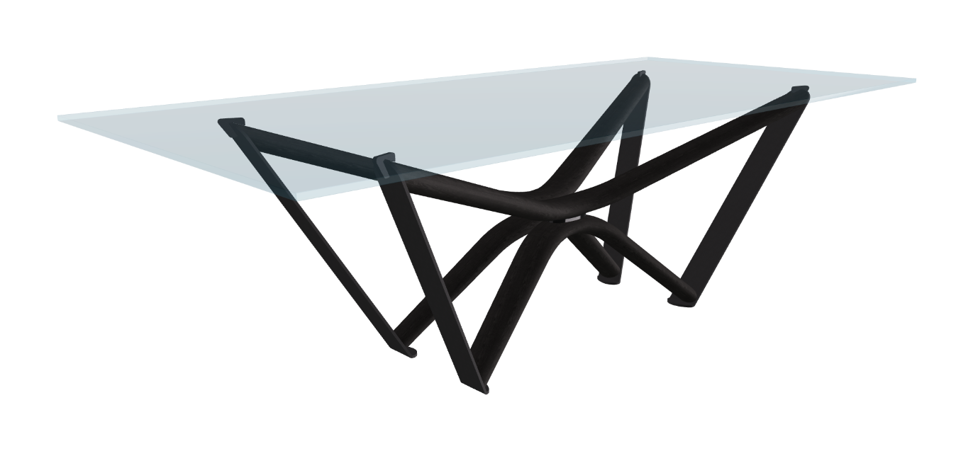 240x120x75.5h Rectangle Shaped_Clear Glass_Clear Glass_Matt Black Ashwood_Black Embossed