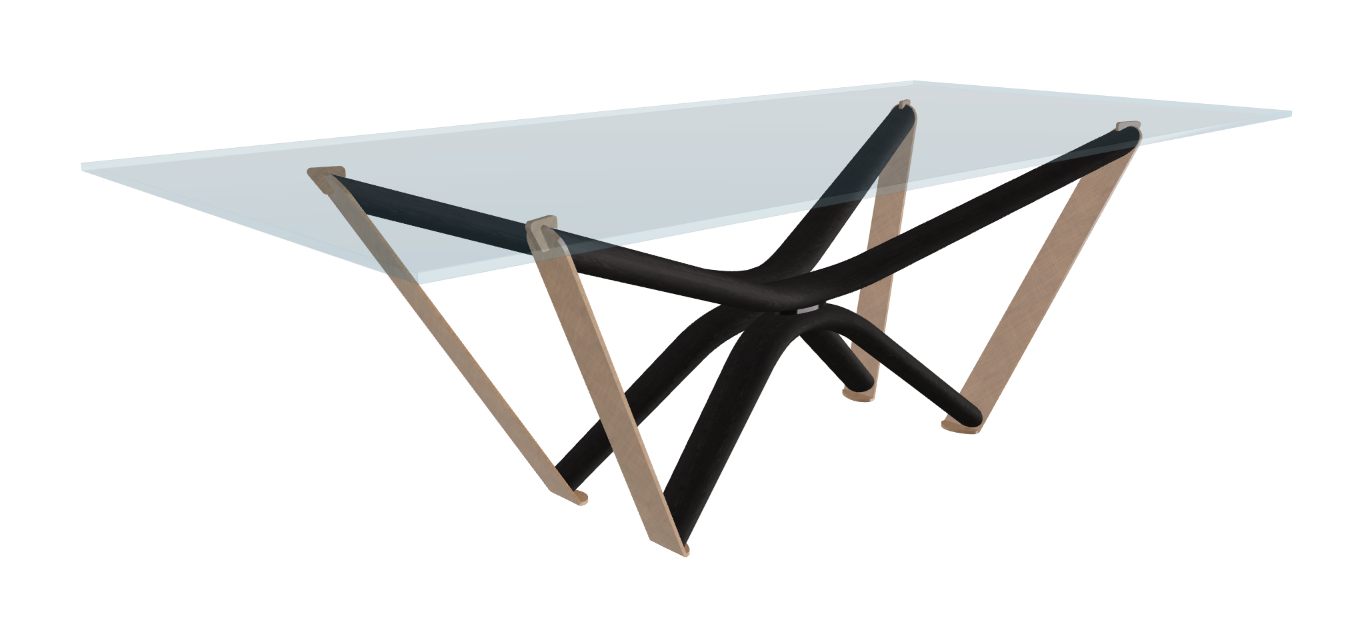 240x120x75.5h Rectangle Shaped_Clear Glass_Clear Glass_Matt Black Ashwood_Brushed Bronze