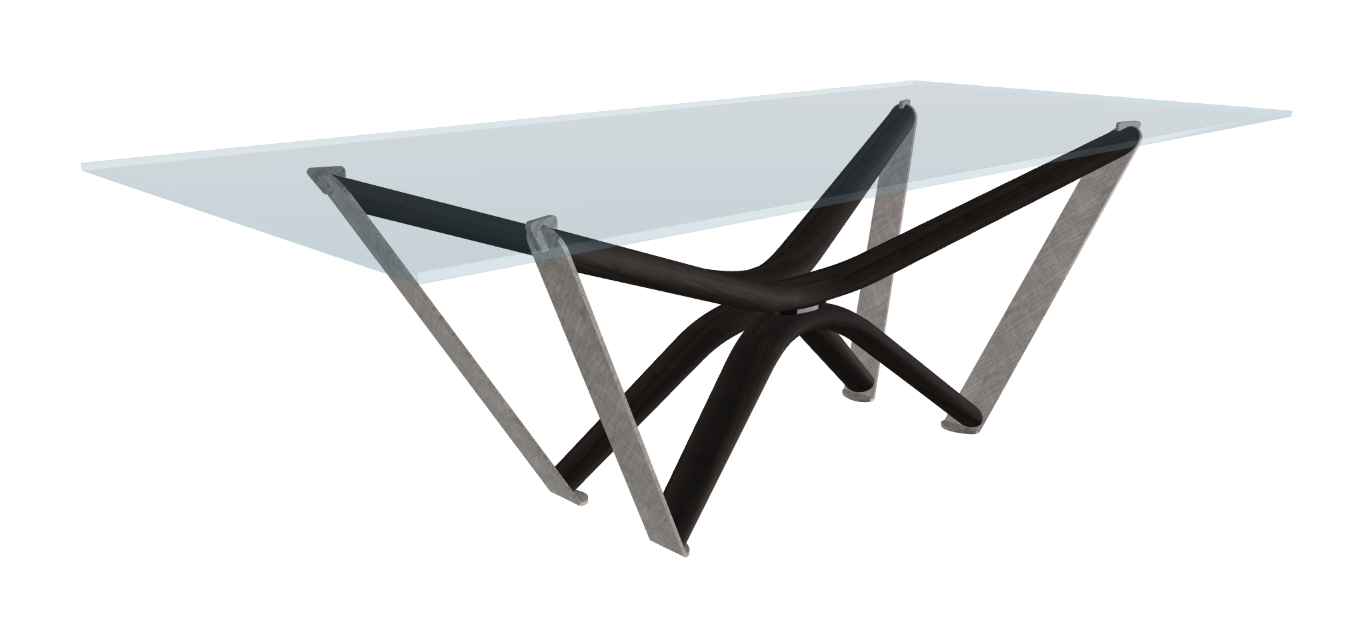 240x120x75.5h Rectangle Shaped_Clear Glass_Clear Glass_Burned Oak Ashwood_Brushed Grey