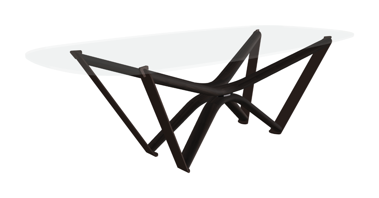 240x120x75.5h Barrel Shaped_Extra Clear Glass_Extra Clear Glass_Burned Oak Ashwood_Bronze Embossed