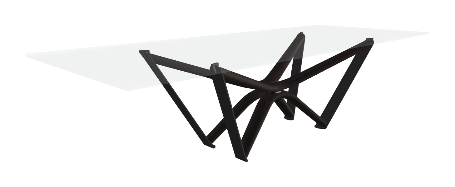 300x120x75.5h Rectangle Shaped_Bevelled Extra Clear Glass_Bevelled Extra Clear Glass_Burned Oak Ashwood_Black Embossed
