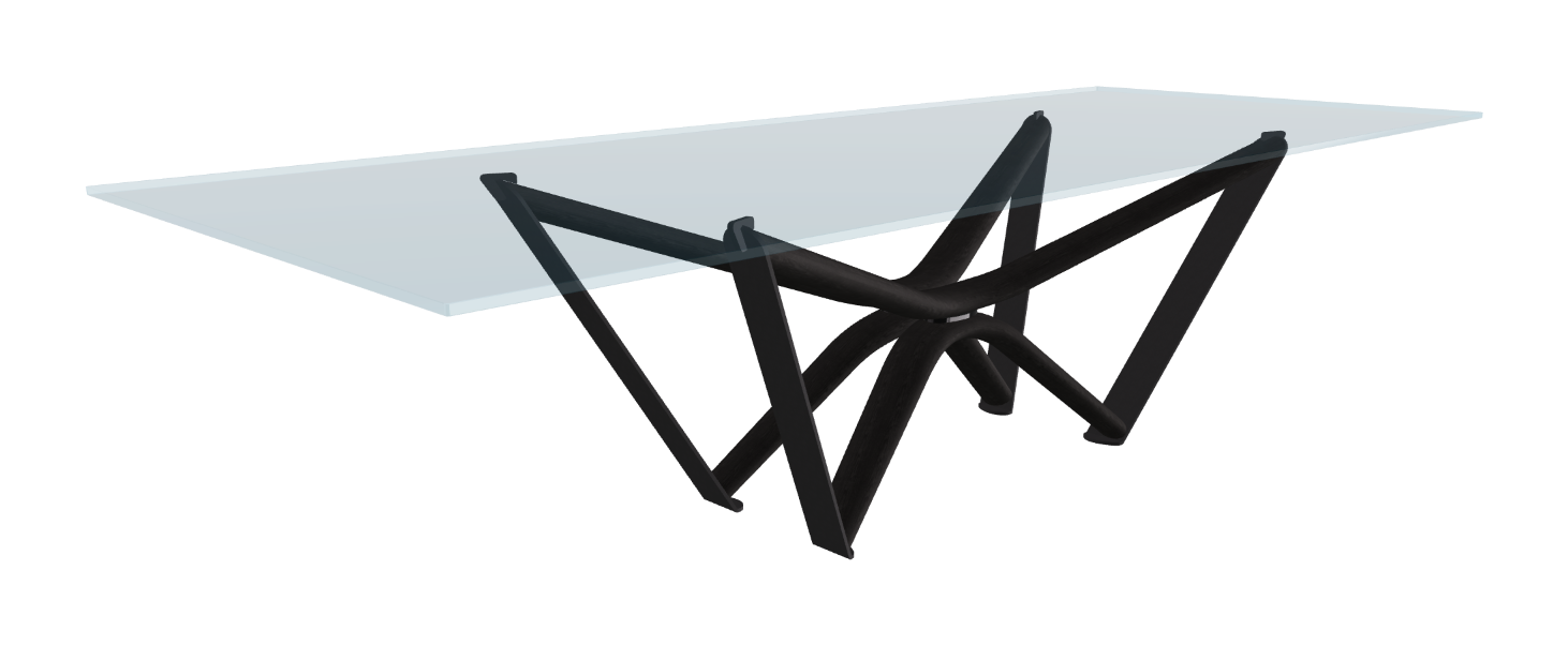 300x120x75.5h Rectangle Shaped_Clear Glass_Clear Glass_Matt Black Ashwood_Black Embossed