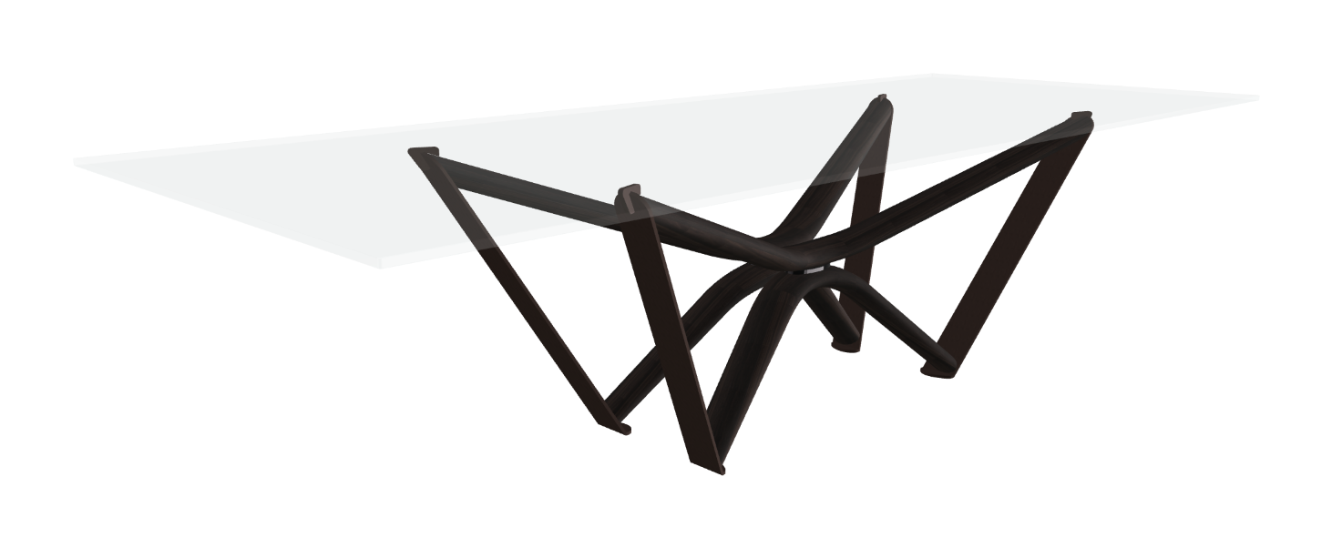 300x120x75.5h Rectangle Shaped_Extra Clear Glass_Extra Clear Glass_Burned Oak Ashwood_Bronze Embossed