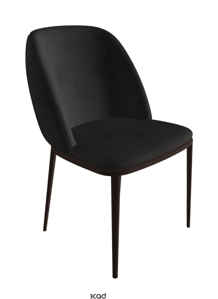Mariel ML Dining Chair_Bronze Embossed_Micro Nubuk_Charcoal