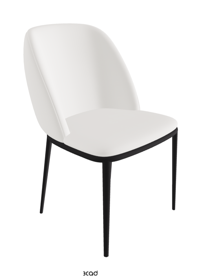 Mariel ML Dining Chair_Black Embossed_Soft Leather_Palladio