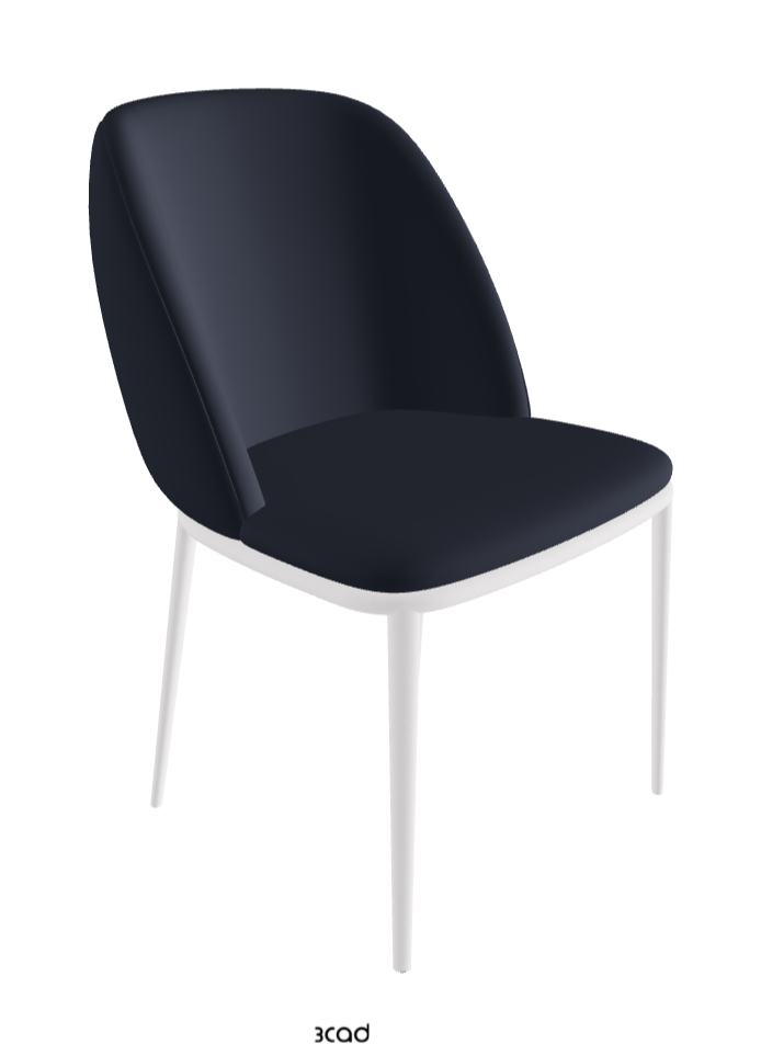 Mariel ML Dining Chair_Pearl Embossed_Soft Leather_Navy