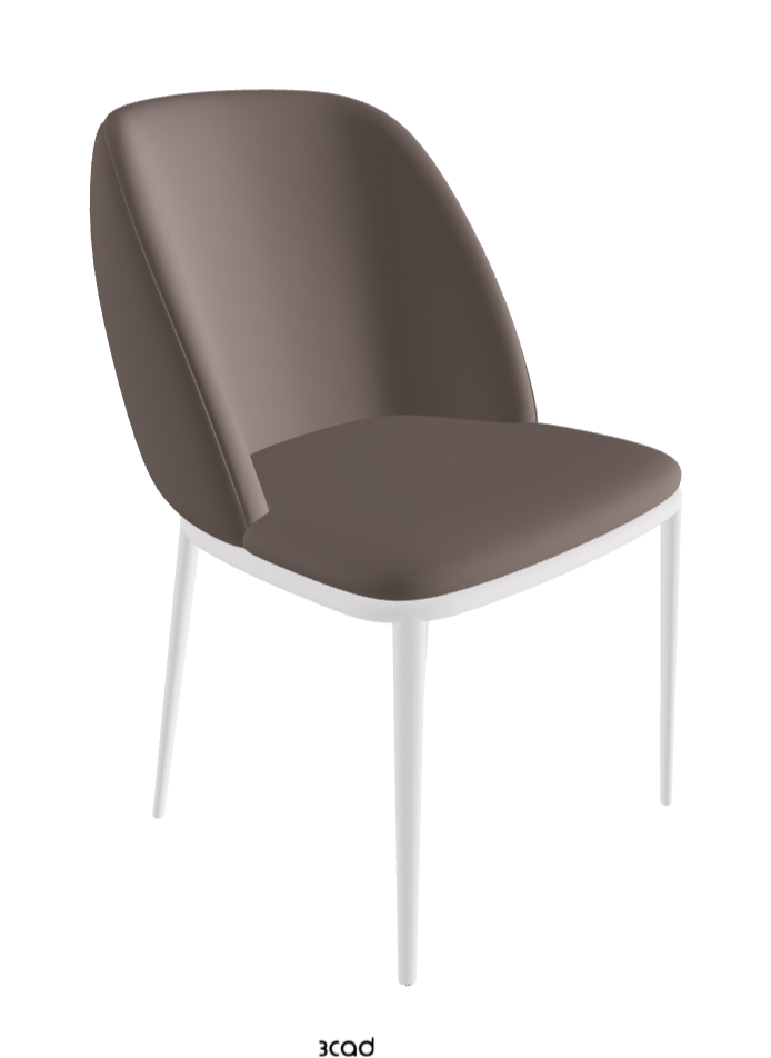 Mariel ML Dining Chair_Pearl Embossed_Soft Leather_Castoro