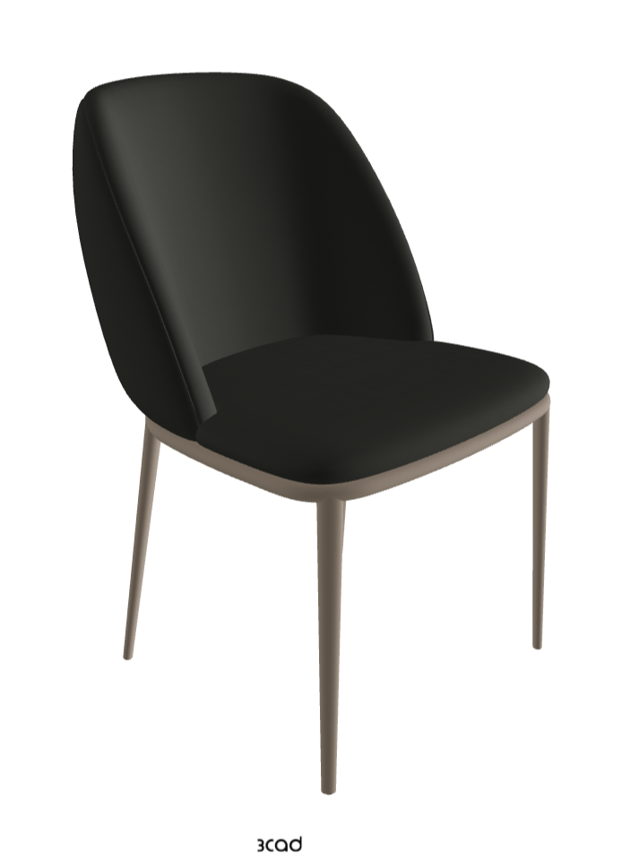 Mariel ML Dining Chair_Titanium Embossed_Soft Leather_Smoke