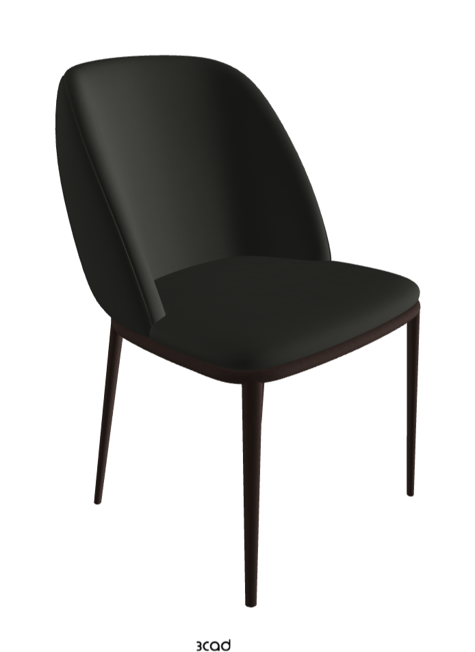 Mariel ML Dining Chair_Bronze Embossed_Soft Leather_Smoke