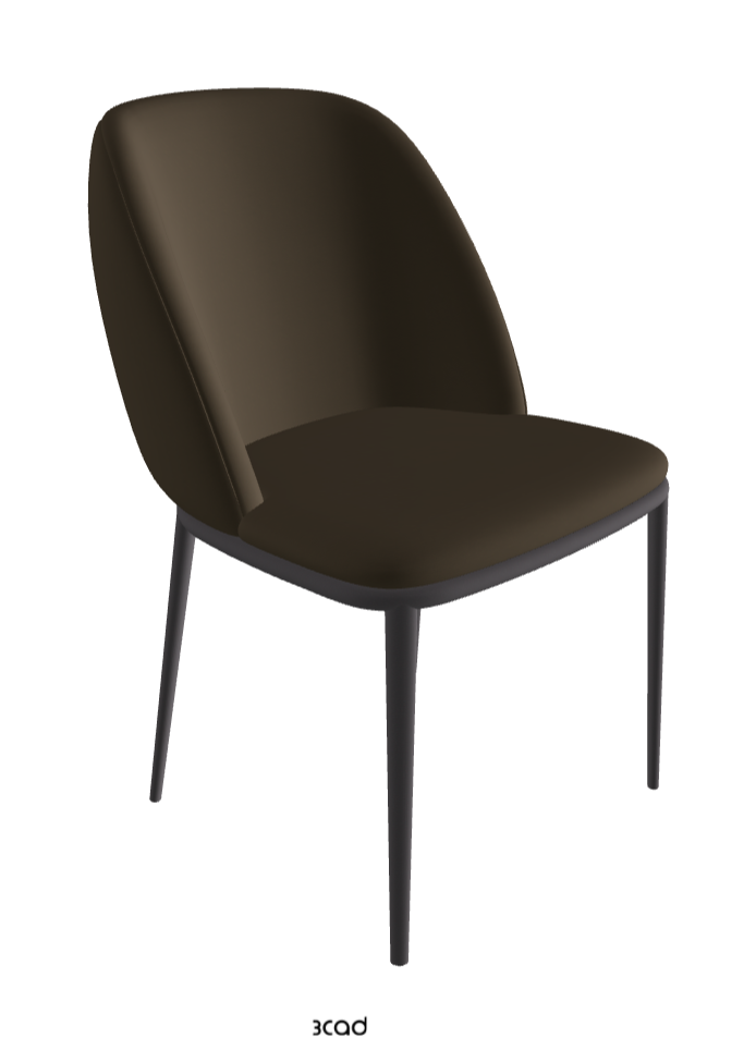 Mariel ML Dining Chair_Graphite Embossed_Soft Leather_Bruno