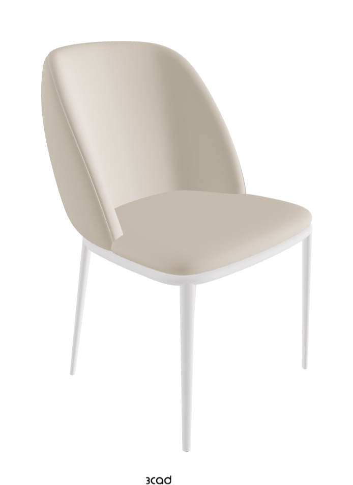 Mariel ML Dining Chair_Pearl Embossed_Soft Leather_Cashmere