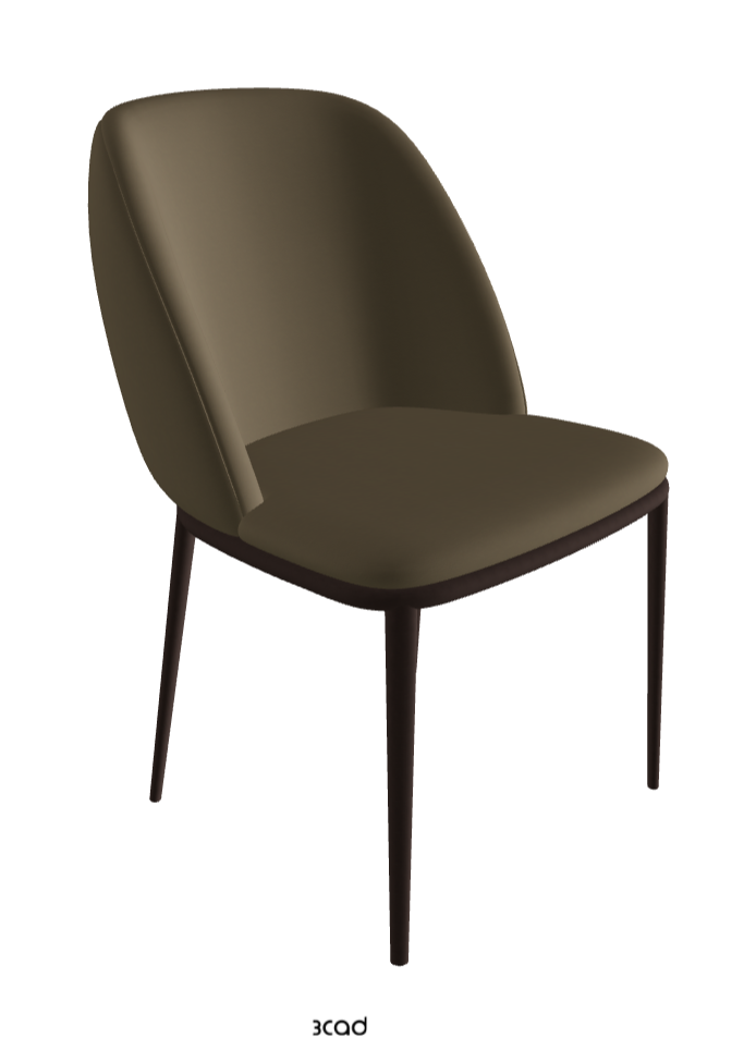 Mariel ML Dining Chair_Bronze Embossed_Soft Leather_Argilla